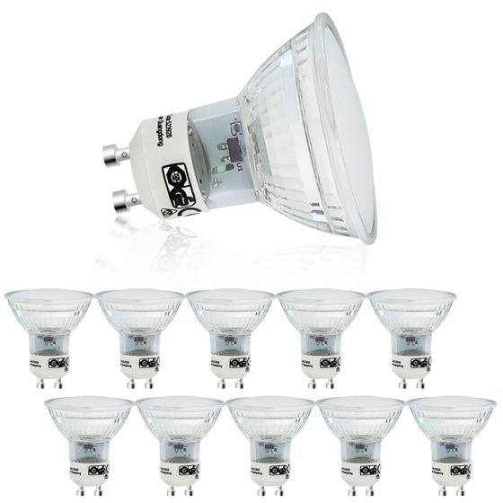 ZMH 10 LED-lamppua, GU10 4W 3000K, korvaa 40 W:n lamput, 120°:n valokeila