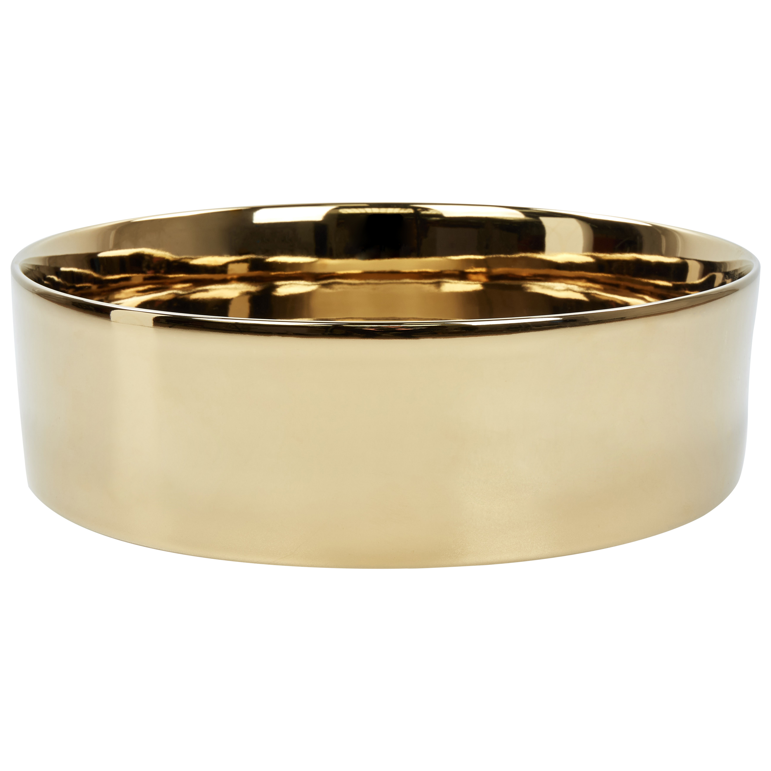 Pesuallas tason päälle TEBAR ⌀ 40 cm keramiikka Kulta