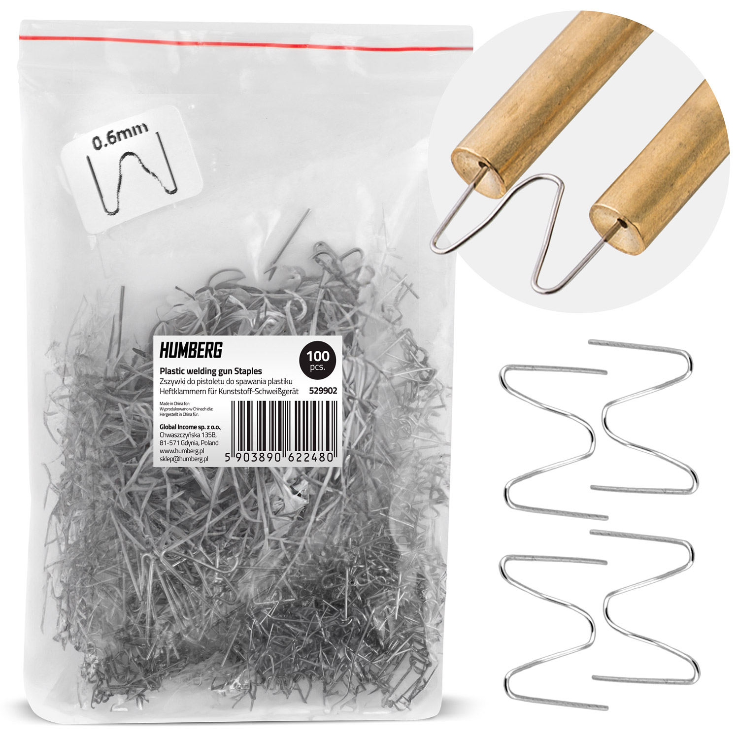 Niitit muovihitsauskoneelle, 100 kpl, tyyppi B, Humberg