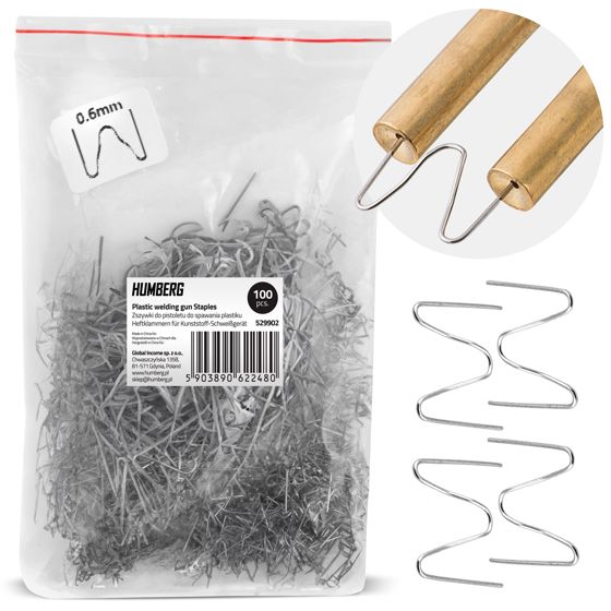 Niitit muovihitsauskoneelle, 100 kpl, tyyppi B, Humberg