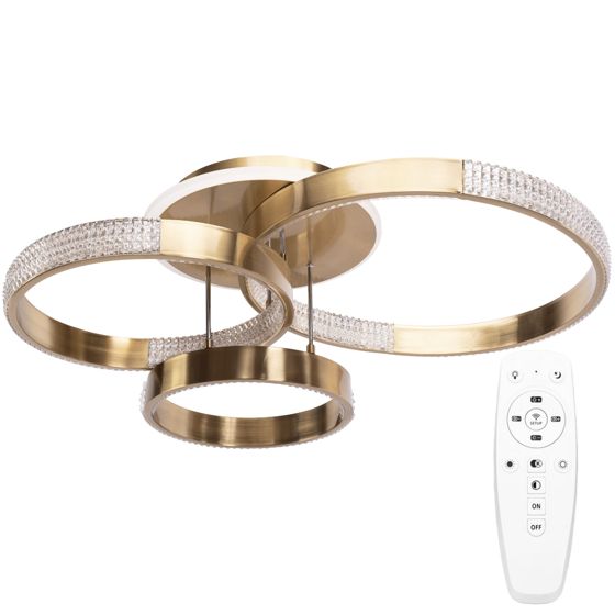 TOOLIGHT kattovalaisin LED G004-C harjattu kulta, 68x40x24cm