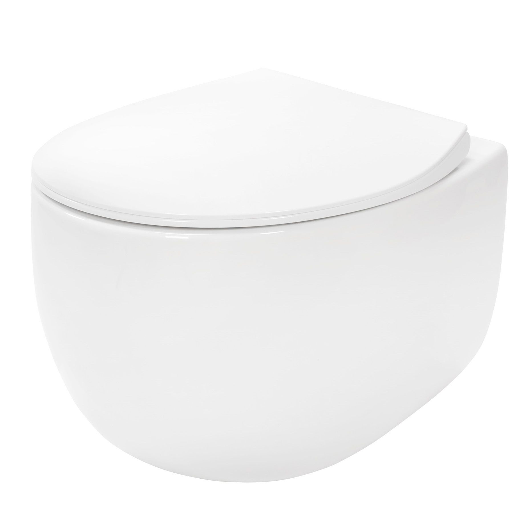 REA Seinä-WC LARS RIMLESS DUROPLAST/FLAT/ZM valkoinen