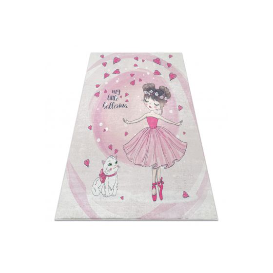 BAMBINO 2161 matto kissa, sateenkaari lapsille liukumaton - pinkki 160x220 cm