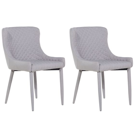 Ruokatuolisetti 2 kpl SOLANO Vaaleanharmaa