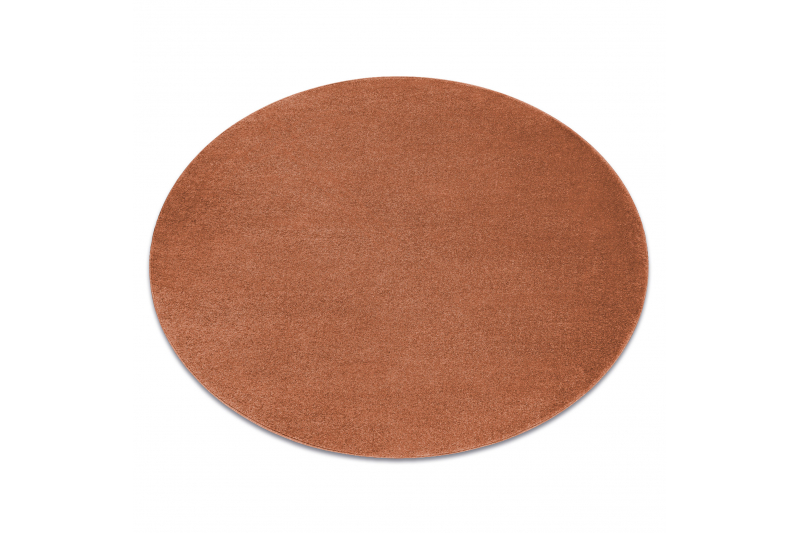 Matto SOFTY pyöreä yksivärinen terrakotta pyöreä 150 cm