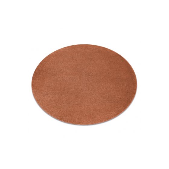 Matto SOFTY pyöreä yksivärinen terrakotta pyöreä 150 cm
