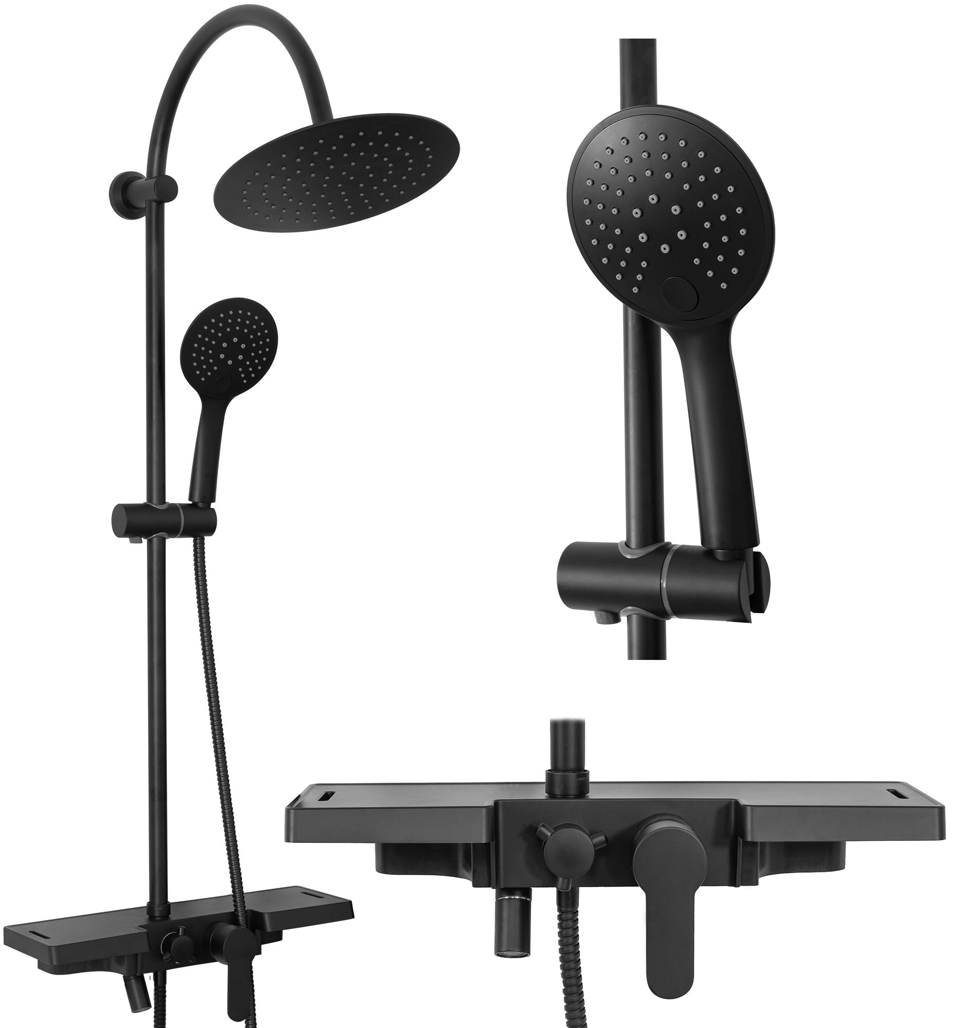 REA suihkusetti VIGO musta, 51, 5X40X99CM