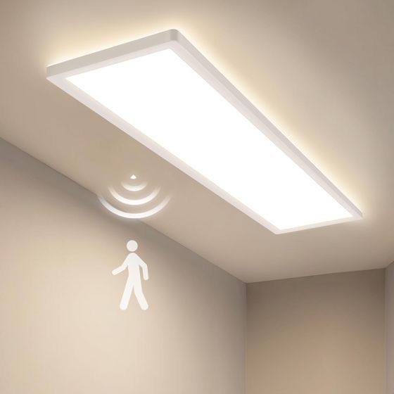 ZMH 24W 4000K LED-kattovalaisin liiketunnistimella, 100 x 25 cm kattovalaisin eteiseen