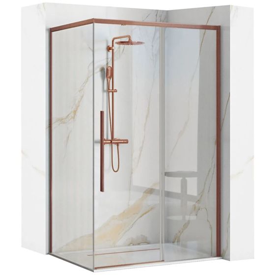 REA Suihkukaappi SOLAR 80X100 harjattu kupari, 98, 5X79X195CM