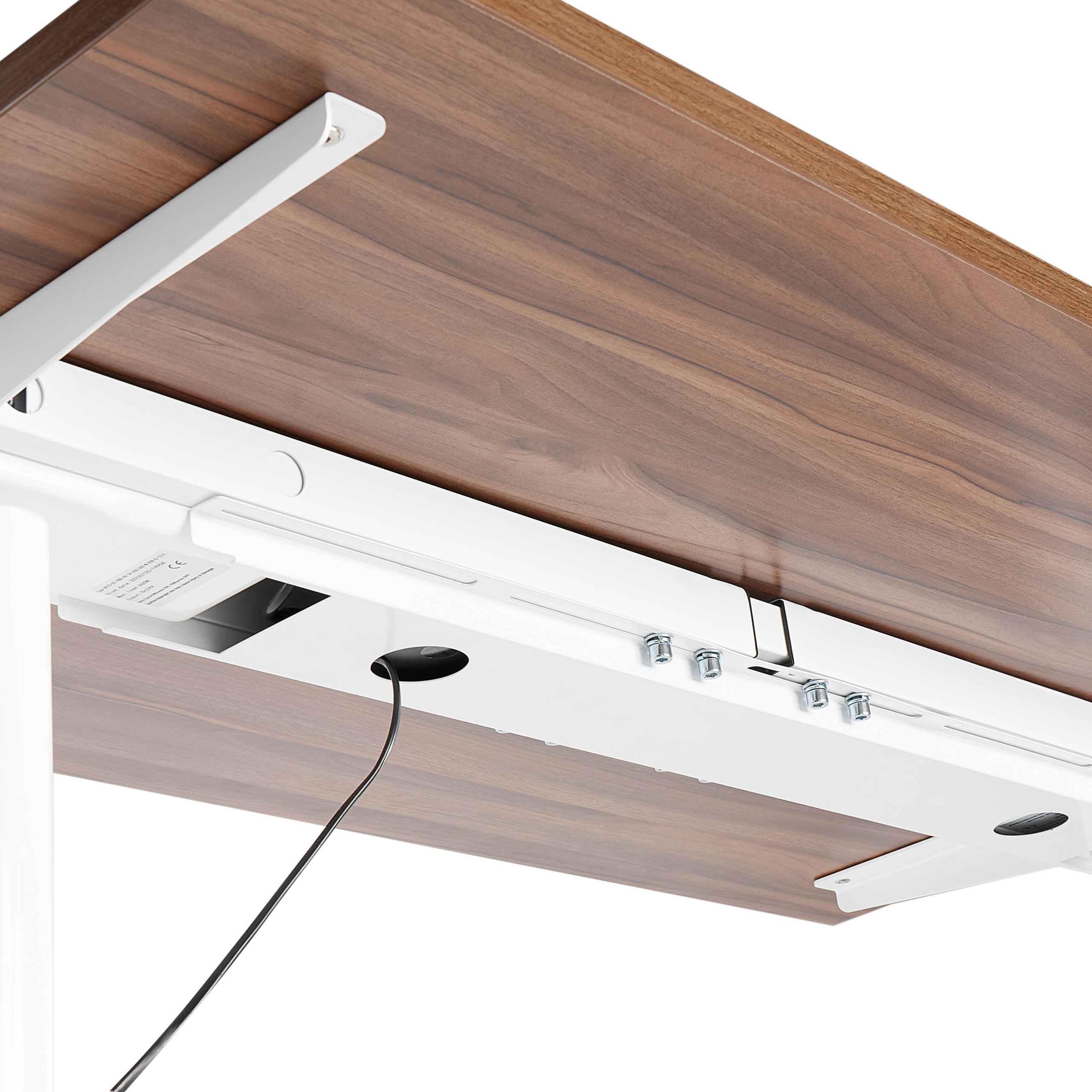 Sähkösäädettävän työpöydän johtokouru TRACIE Valkoinen