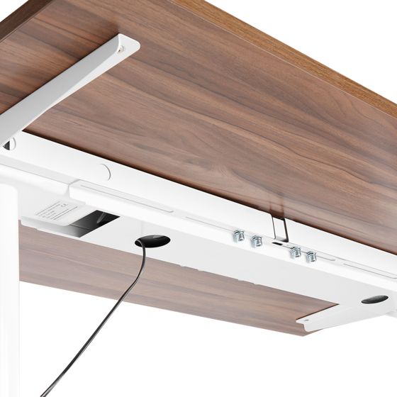 Sähkösäädettävän työpöydän johtokouru TRACIE Valkoinen