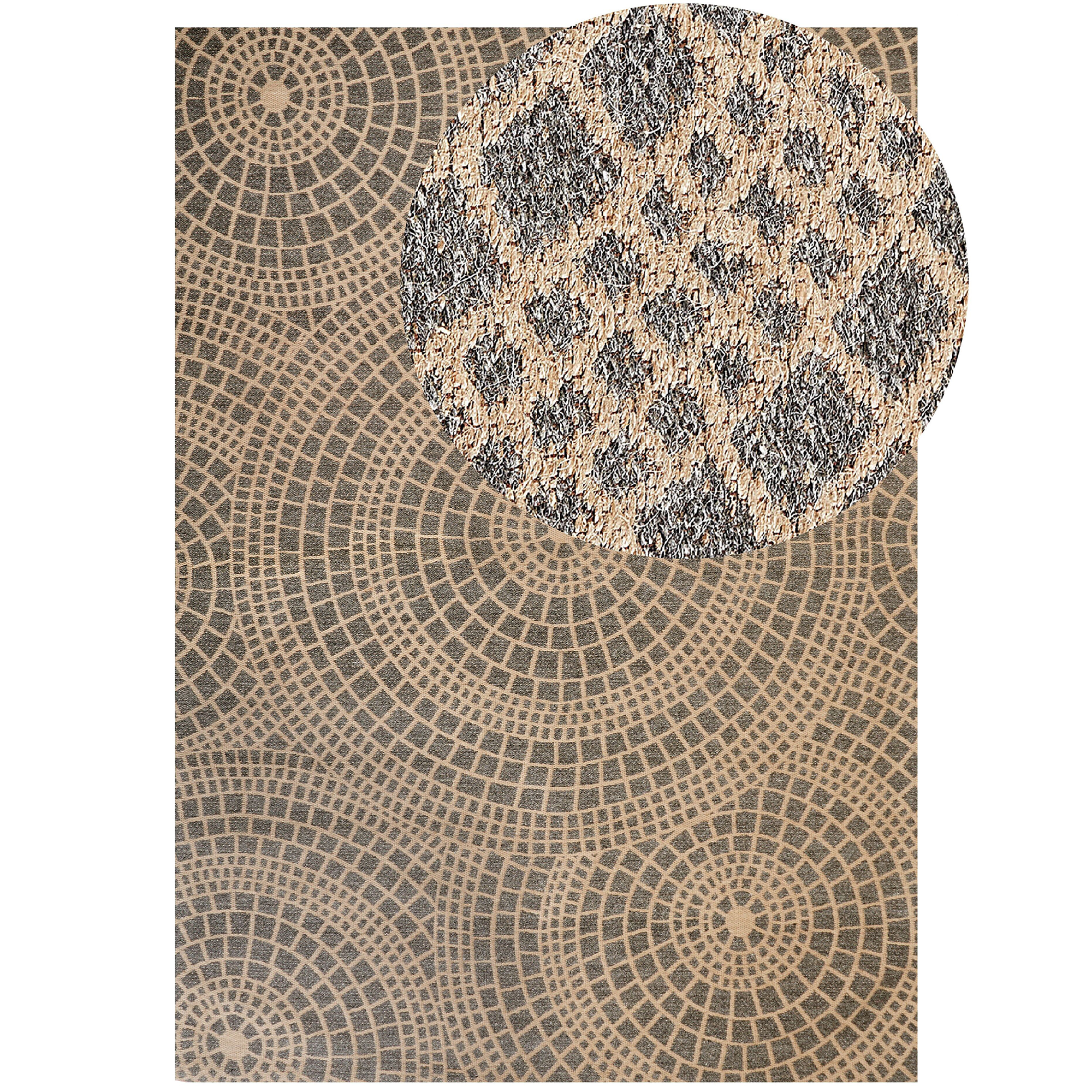 Matto ARIBA Harmaa Beige 160 x 230 cm juutti