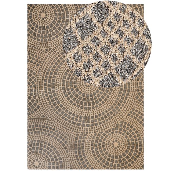 Matto ARIBA Harmaa Beige 160 x 230 cm juutti