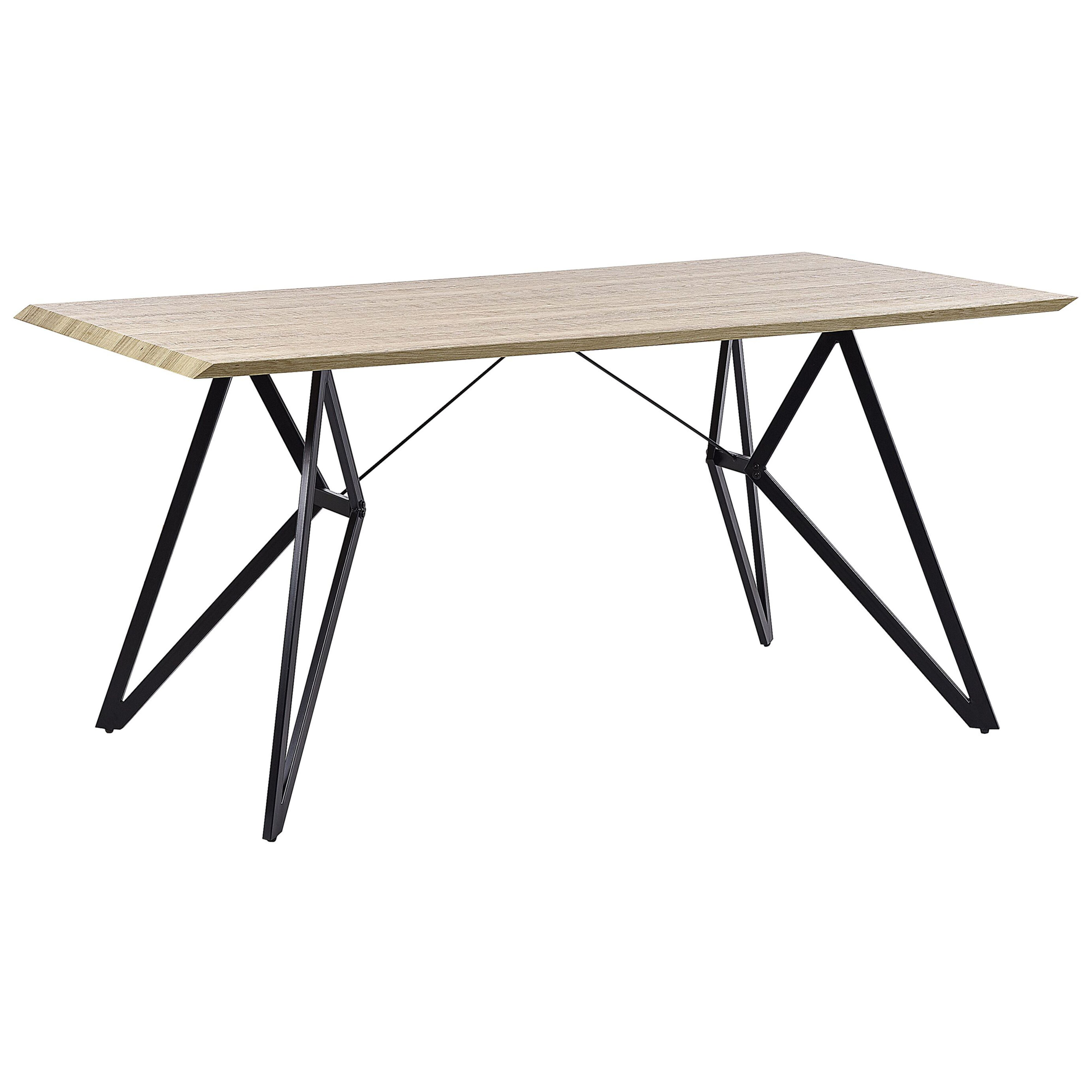Ruokapöytä BUSCOT Vaaleanruskea 160 cm 90 cm