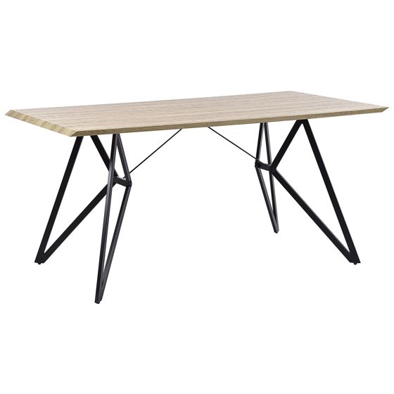 Ruokapöytä BUSCOT Vaaleanruskea 160 cm 90 cm