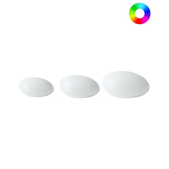 LED-ulkokoristevalaisinsetti 3 kpl FARALLON kaukosäätimellä Valkoinen