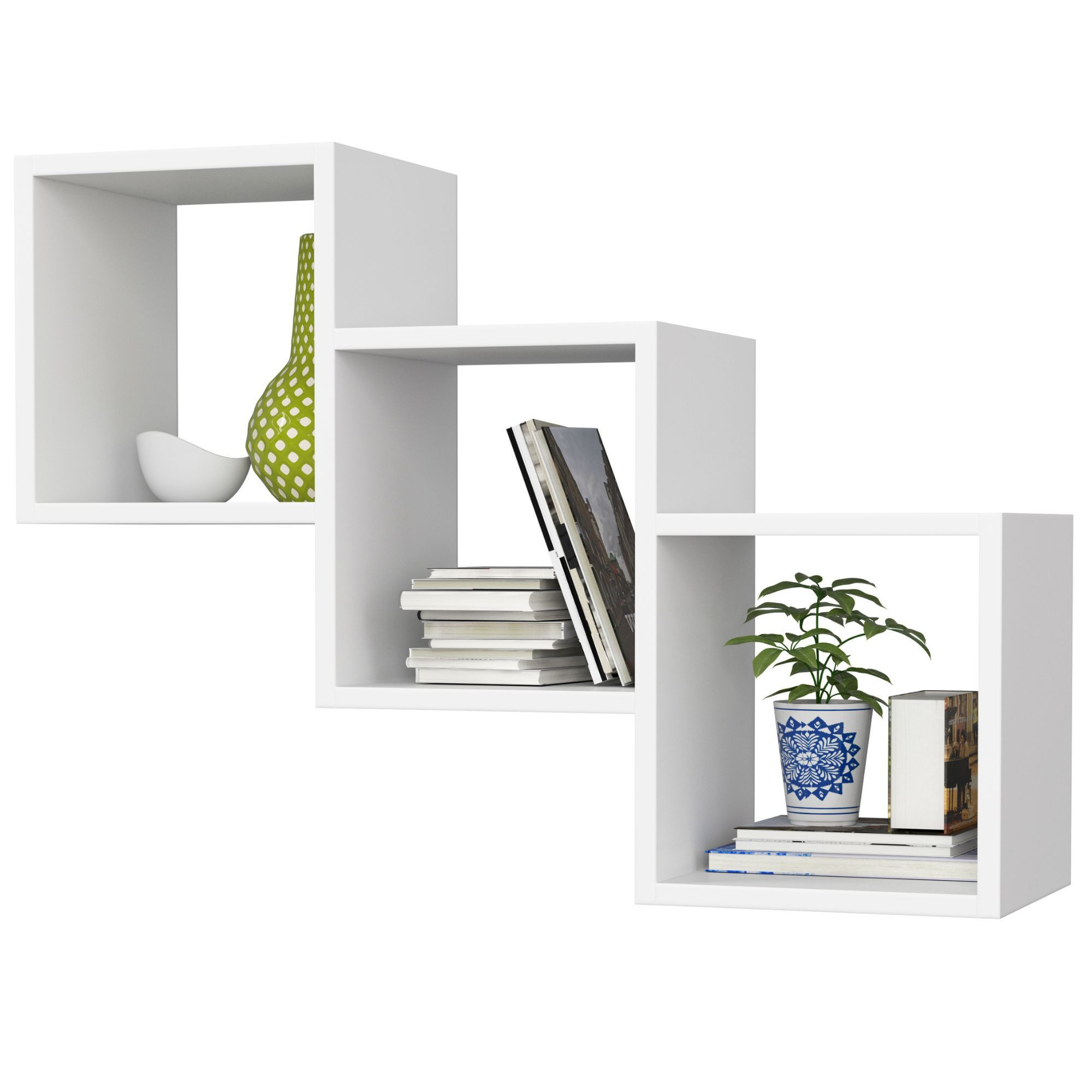 Akord Seinä­hylly Ster Valkoinen 78x20x55