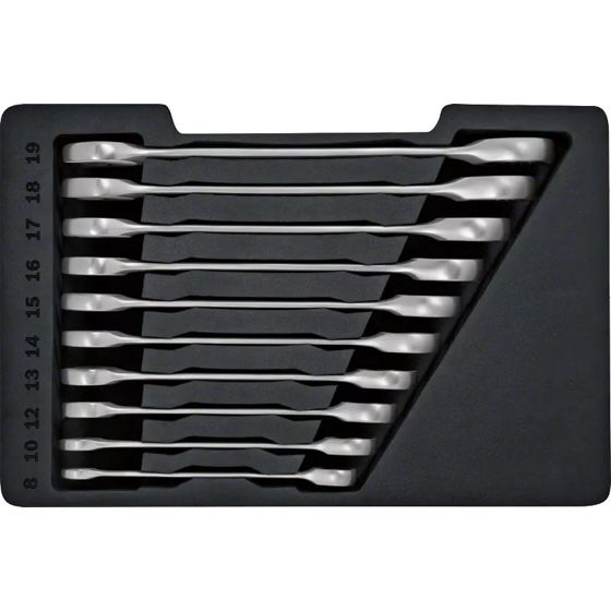 Bosch Professional -Räikkälenkkiavainsarja 10 osaa, L-Boxx