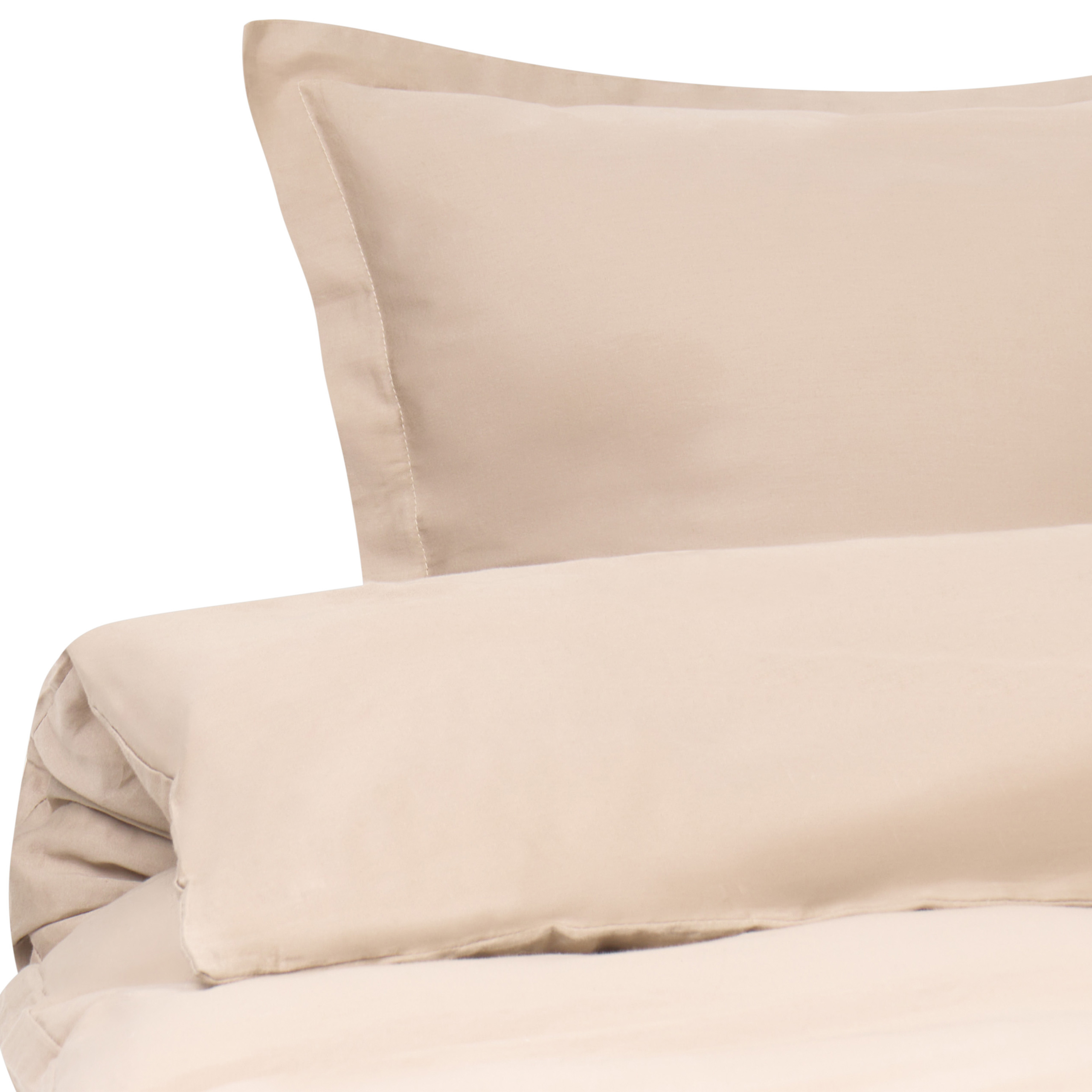 Pussilakanasetti PARKROSE 220 x 240 cm Puuvillasatiini Beige