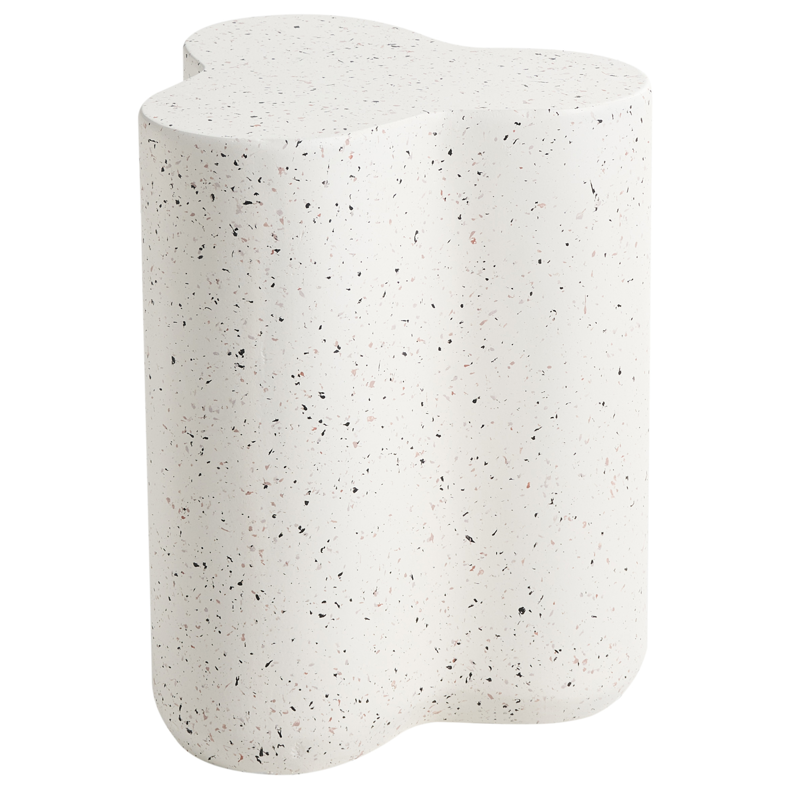 Sivupöytä TELLARO 32 cm 37 cm Terrazzo-kuvio Luonnonvalkoinen
