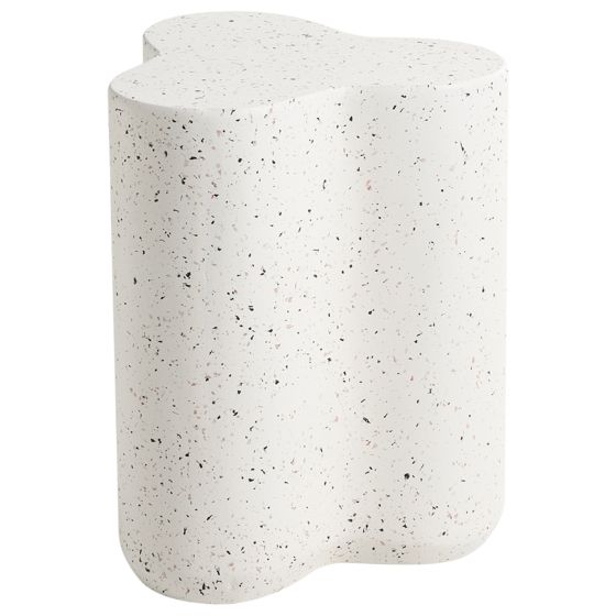 Sivupöytä TELLARO 32 cm 37 cm Terrazzo-kuvio Luonnonvalkoinen
