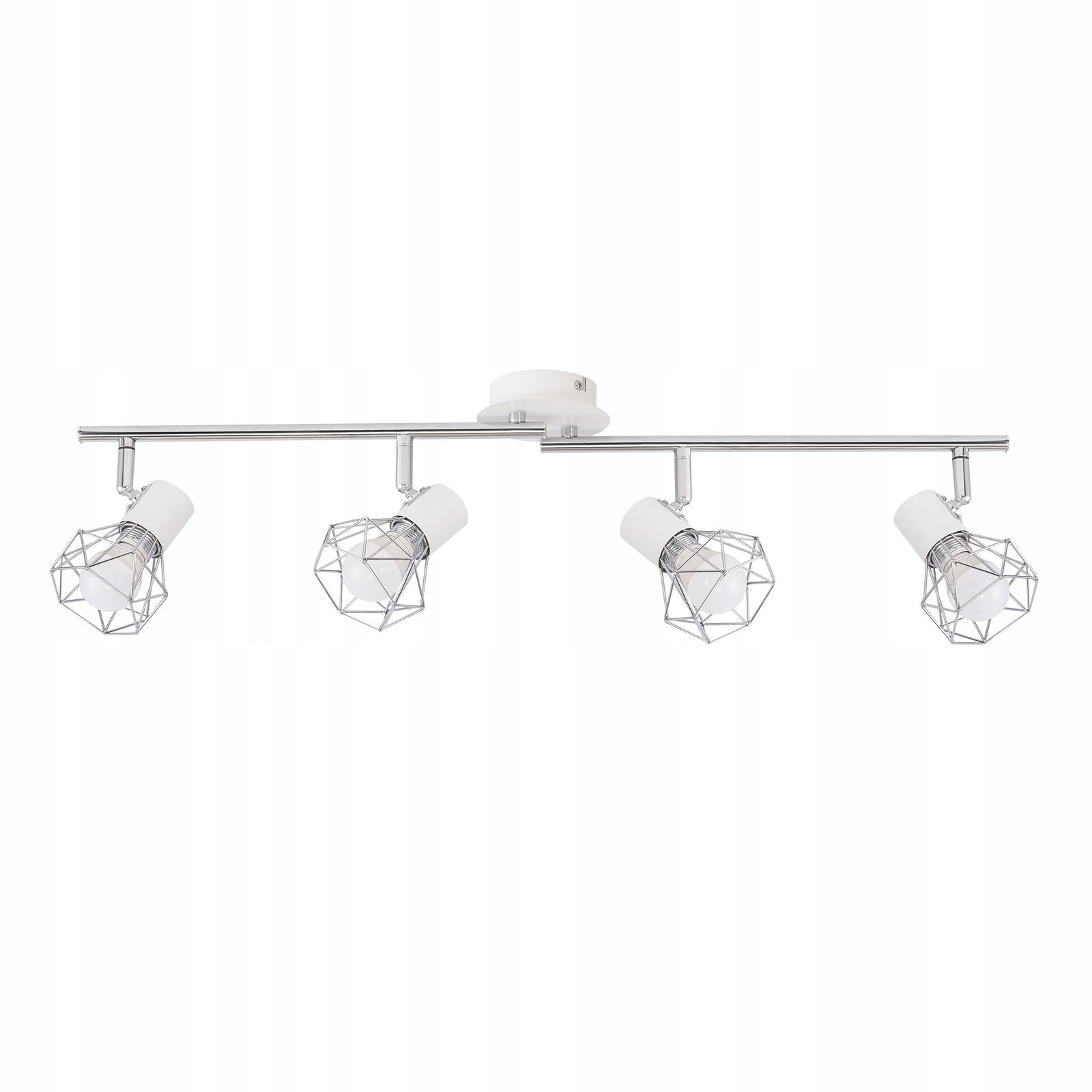 NETTLIFE 4 vintage - tyylistä teollista retrotyylistä kattokohdevaloa E14 350° kääntyvä valkoinen metalli kirkas sisä-/keittiöön