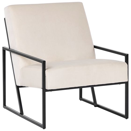 Nojatuoli DELARY sametti Vaaleanbeige