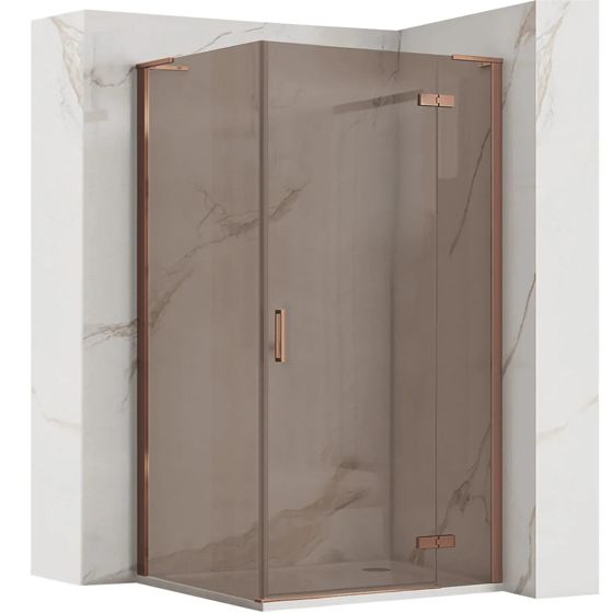 REA Suihkukaappi Hugo 100x90 harjattu kupari, 100X90X200, 5CM