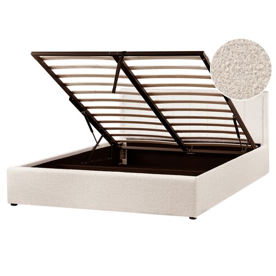 Sänky säilytystilalla buklee MONTLAUR 160 x 200 cm Beige