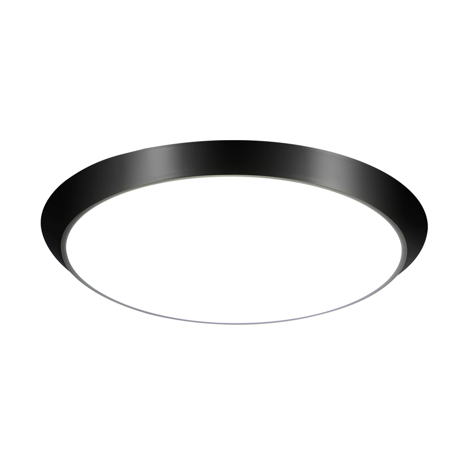 NETTLIFE LED-kattovalaisin, sisäkäyttöön liiketunnistimella, musta IP44 15 W, PyöreäKellarivalaisin, liiketunnistimella Ø 30 cm, 4000K