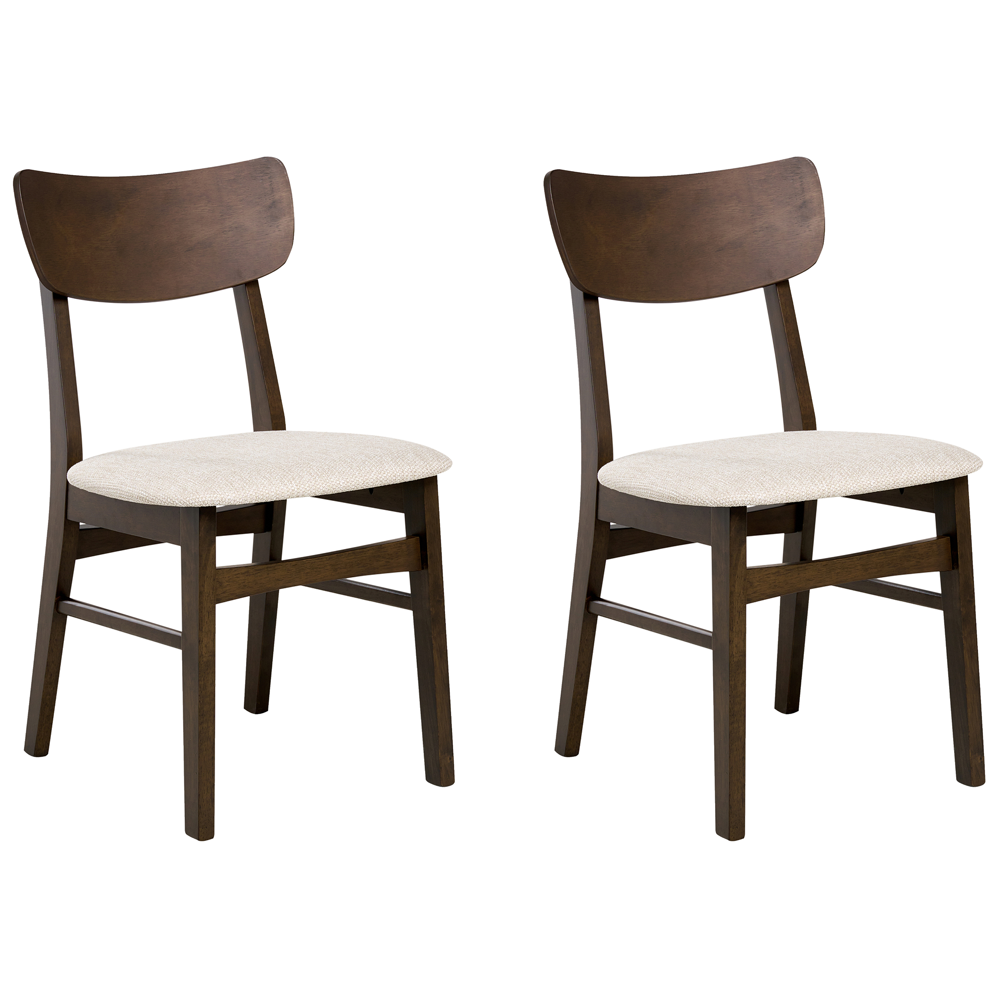 Ruokatuolisetti 2 kpl ANOKA Puu Tummanruskea/beige