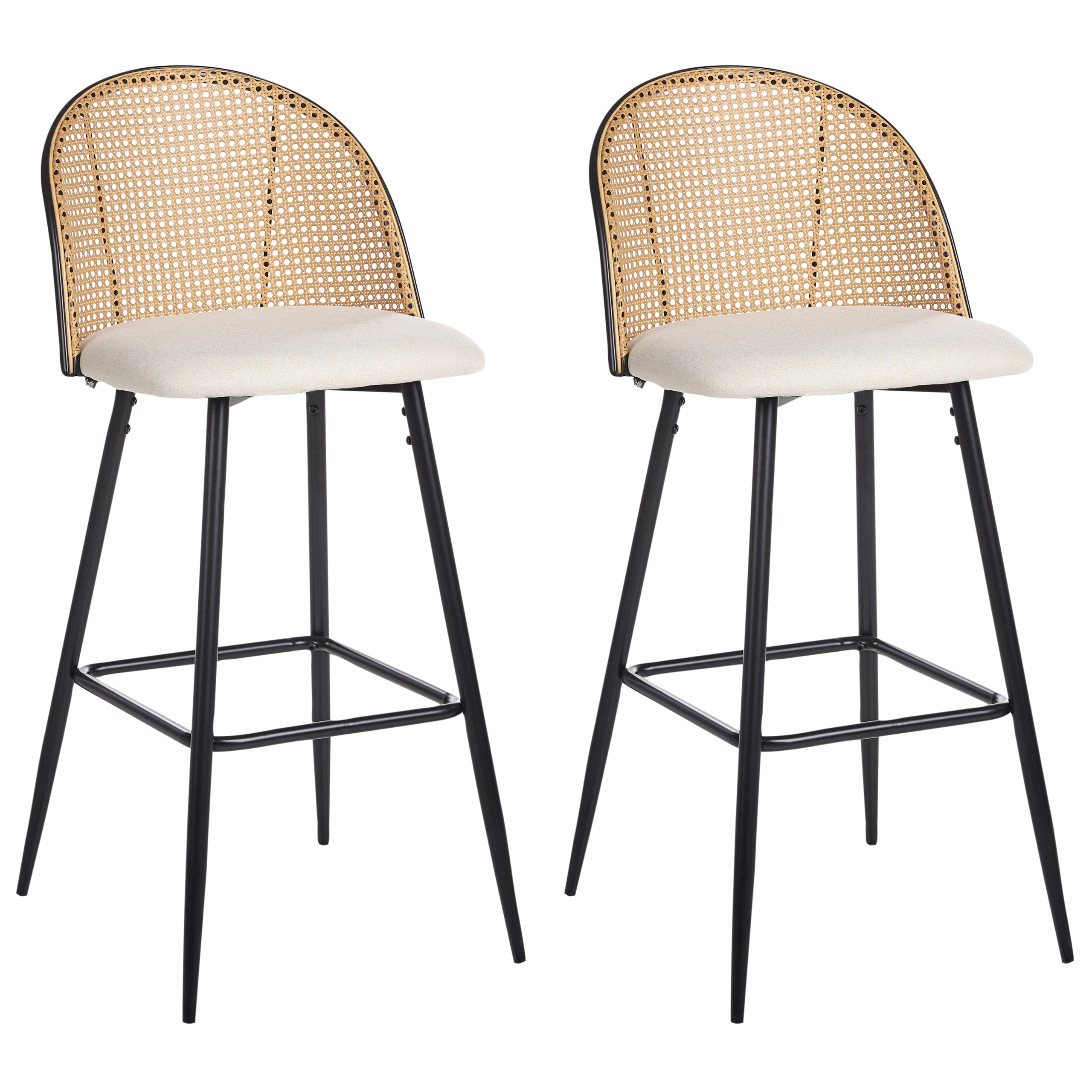 Baarituolisetti 2 kpl CORNELL metalli Musta