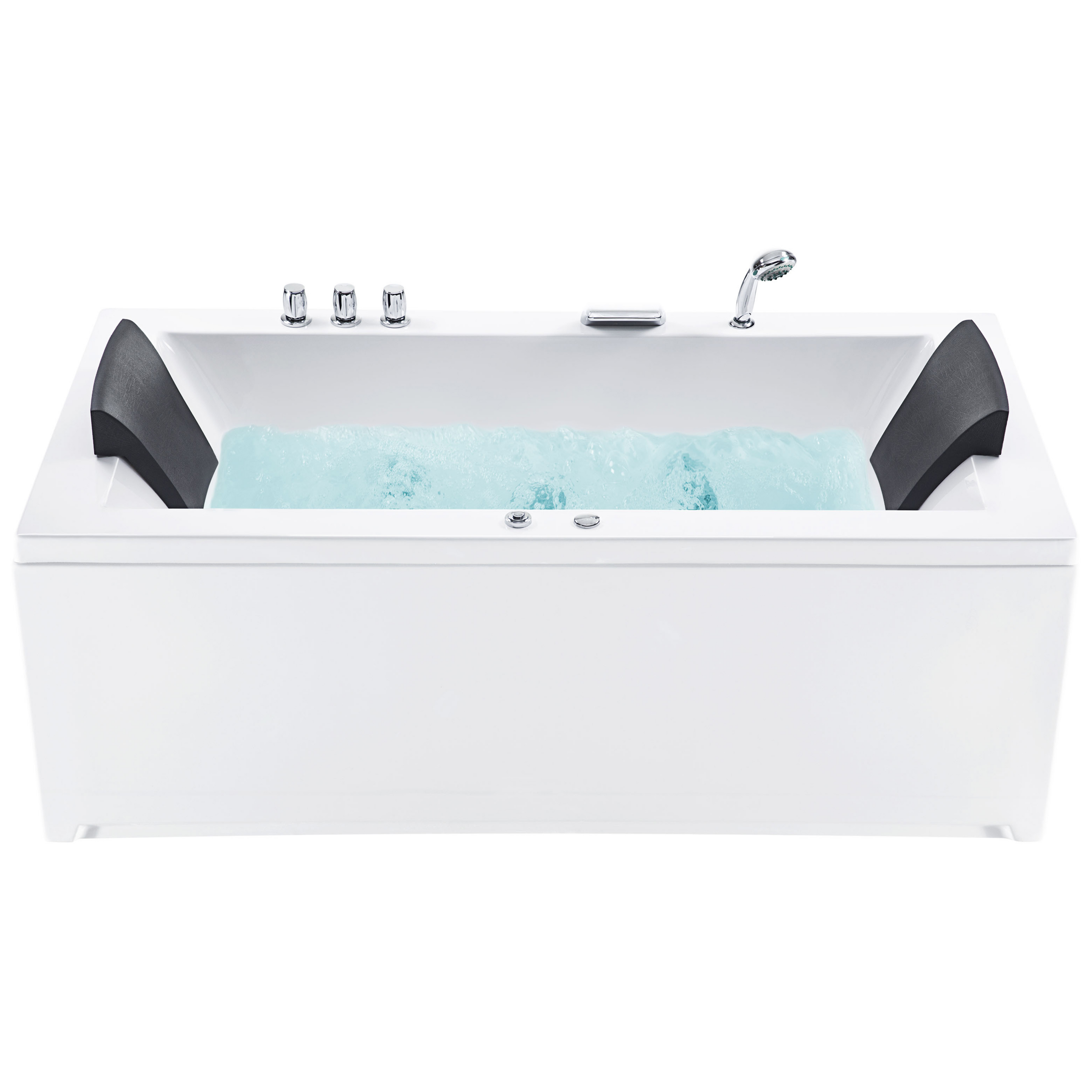 Kulmaporeamme LED-valolla VARADERO 183 x 90 cm Valkoinen Vasen