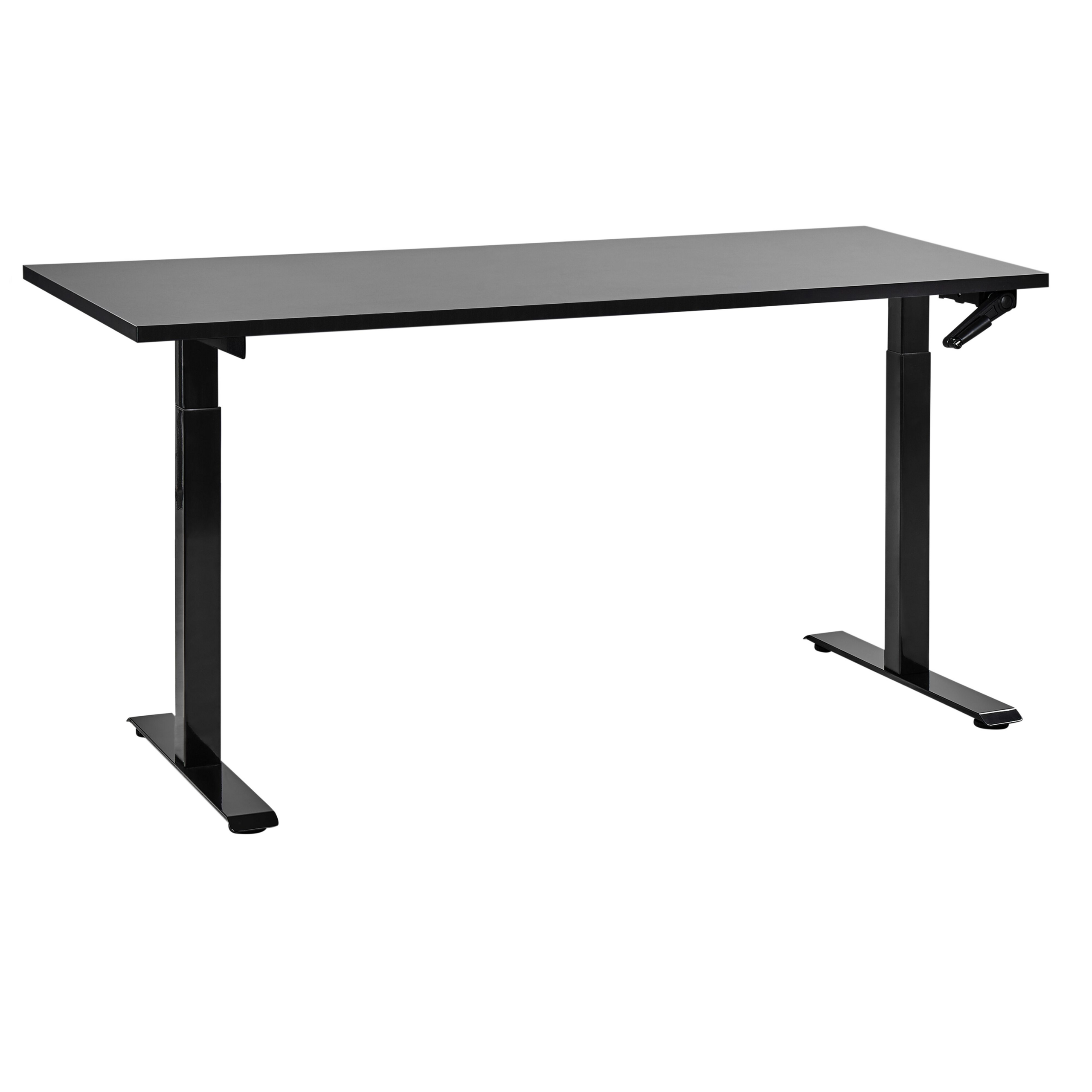 Työpöytä säädettävä DESTINES 160 cm 72 cm Musta