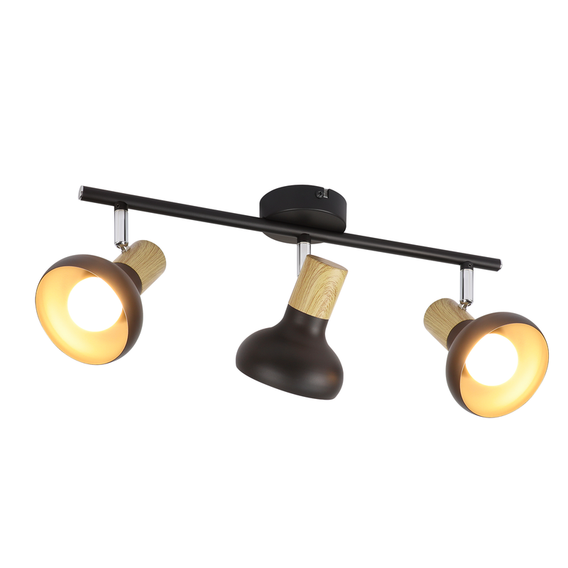 NETTLIFE 3- liekkinen E14- kattospottivalaisin, vintage - kattovalaisin, 350° säädettävä eteiseen, olohuoneeseen