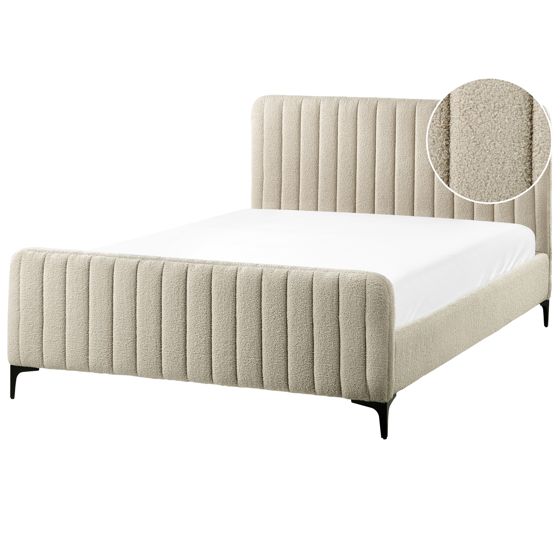 Sänky buklee LUNAN 140 x 200 cm Beige