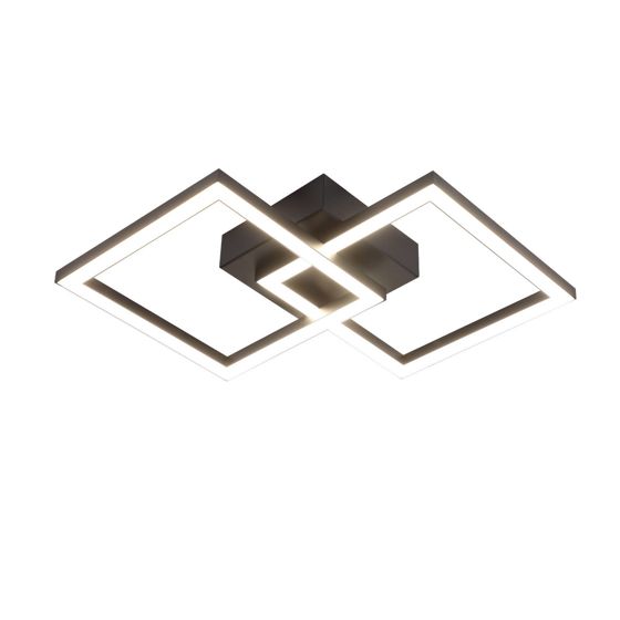 NETTLIFE Neliönmuotoinen, LED - kattovalaisin, musta, 24W, 4000K, neutraalin Valkoinen, moderni Keittiövalaisin