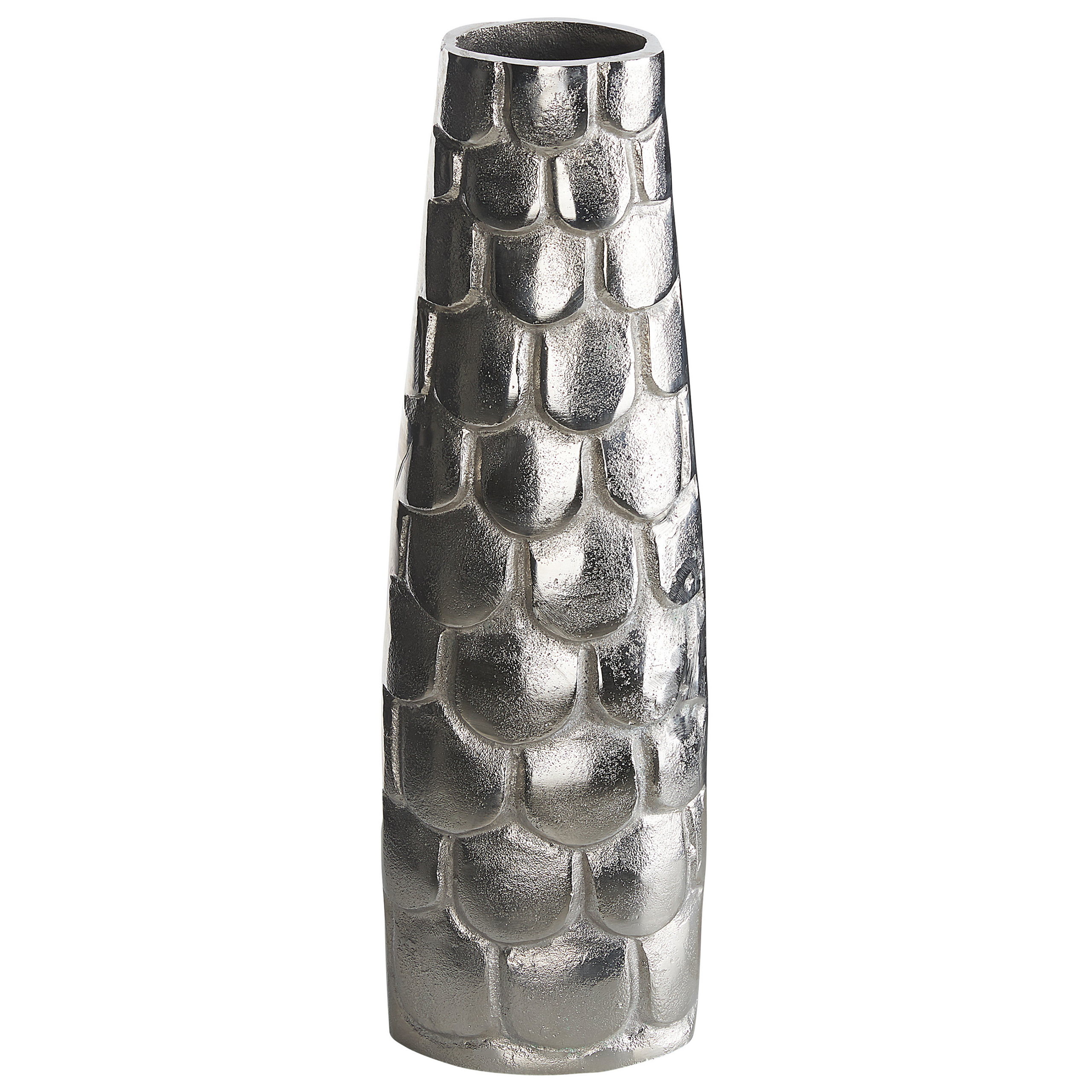 Kukkamaljakko SUKHOTHAI metalli 47 cm Hopea