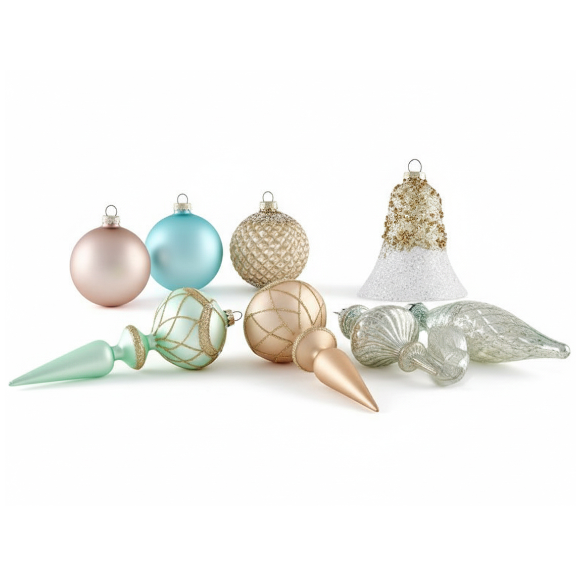 Kuusenkoristesetti 35 kpl FROSTING lasi Monivärinen