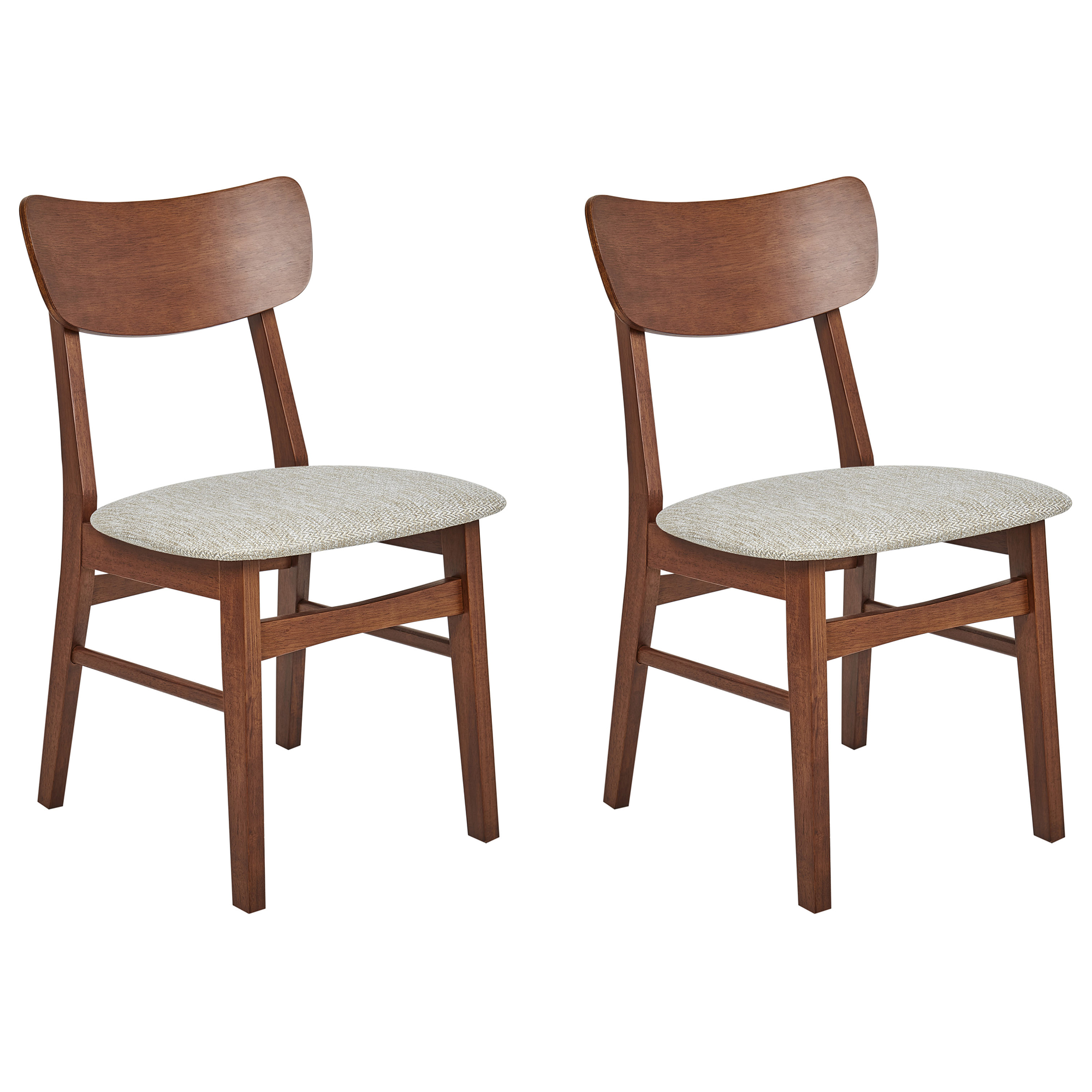 Ruokatuolisetti 2 kpl ANOKA Puu Ruskea/beige
