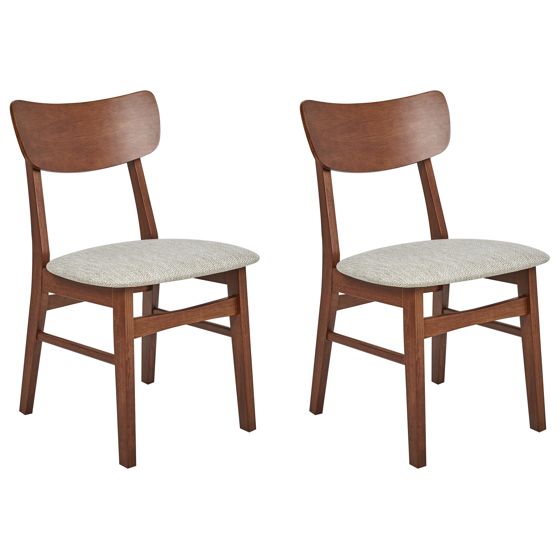 Ruokatuolisetti 2 kpl ANOKA Puu Ruskea/beige