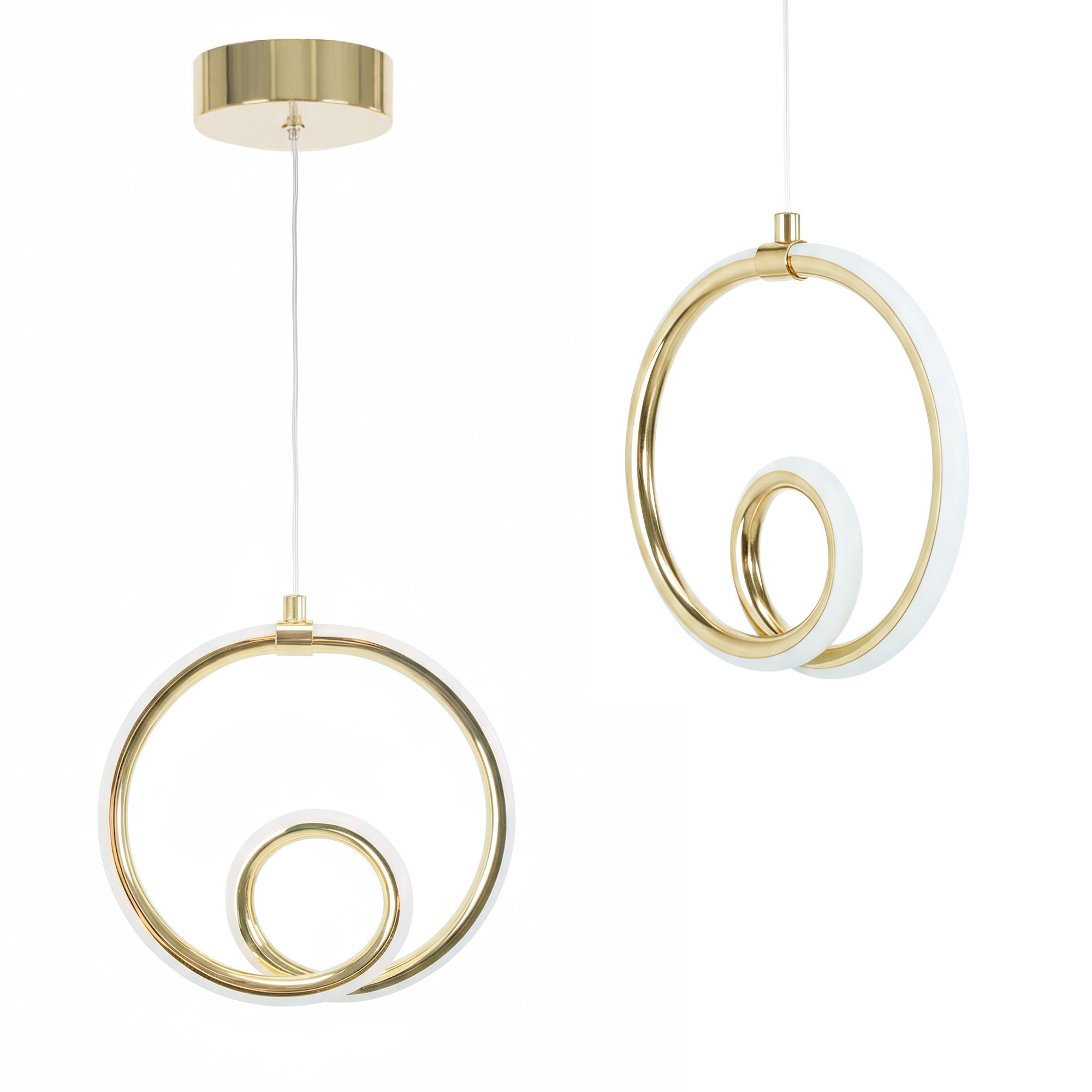 TOOLIGHT riippuvalaisin LHJ094-1CP valkoinen, kulta, 20,5X20,5X165CM