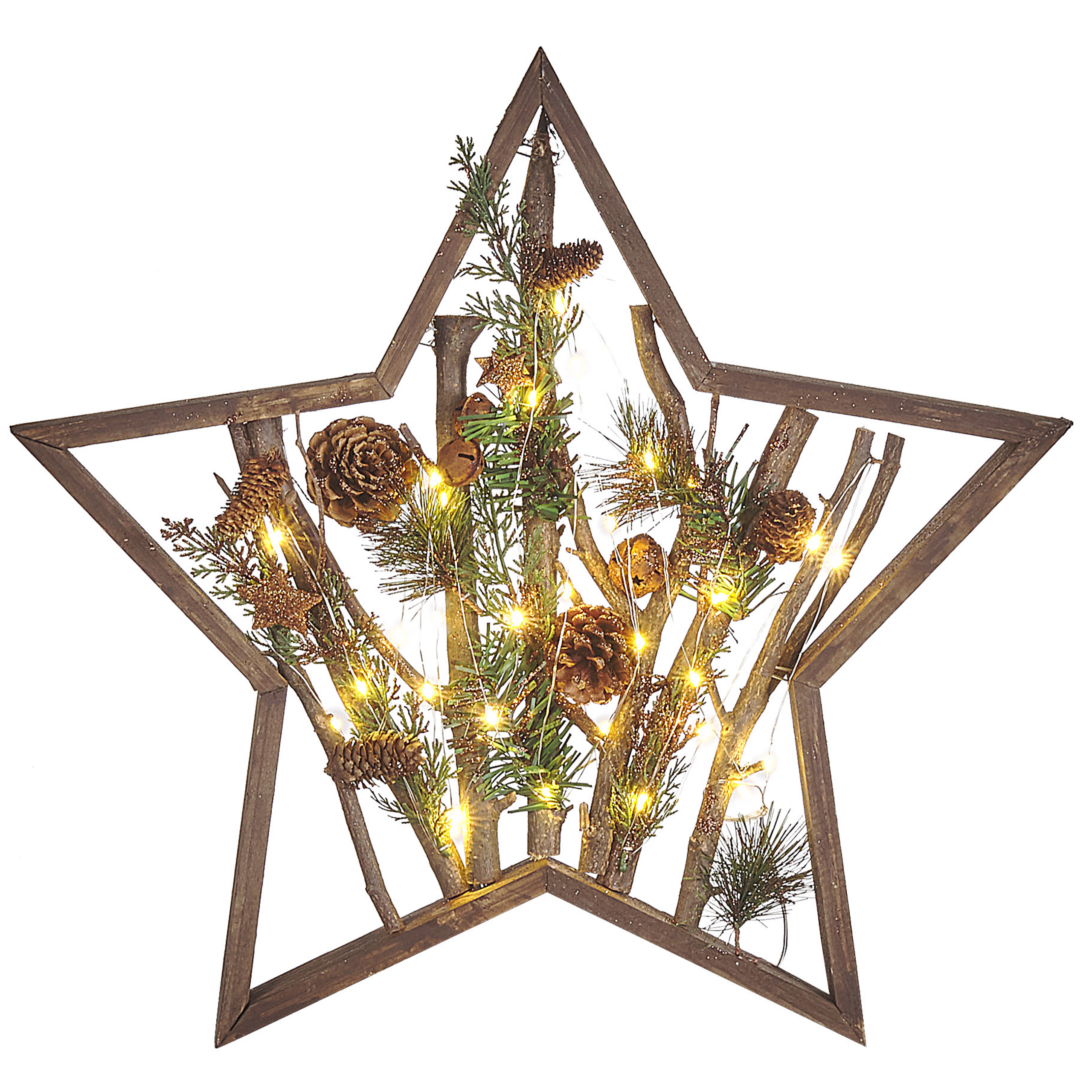 Joulukoriste LED-valo DOKKA 46 cm Tähti Ruskea