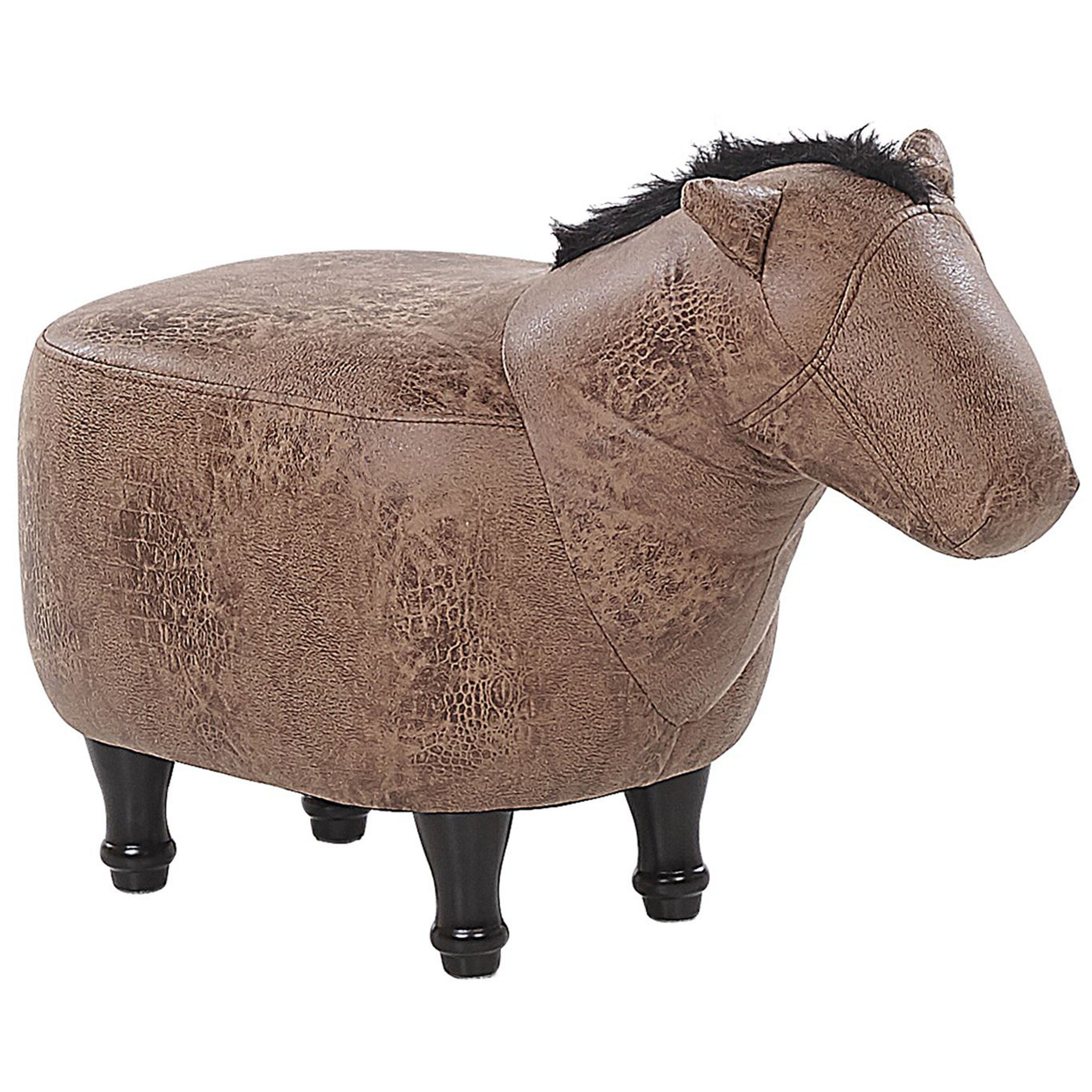 Eläinjakkara HORSE Hevonen Keinonahka Vaaleanruskea