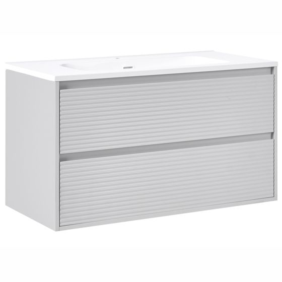 Seinäallaskaappi altaalla BAHIA 100 cm Harmaa