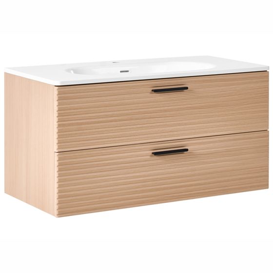 Seinäallaskaappi altaalla ARAPA 100 cm Vaaleanruskea