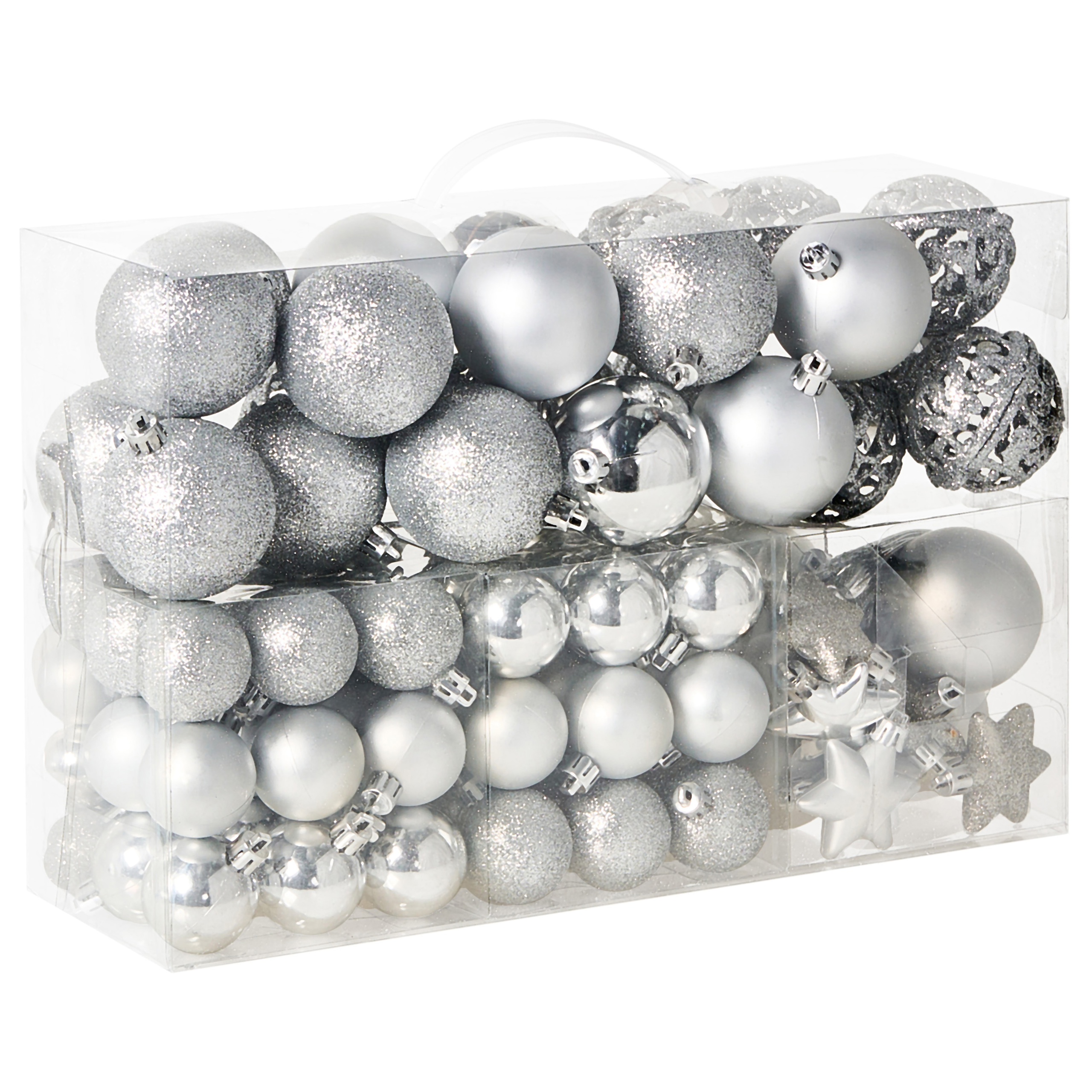 Kuusenkoristesetti 102 kpl BANDAK Hopea