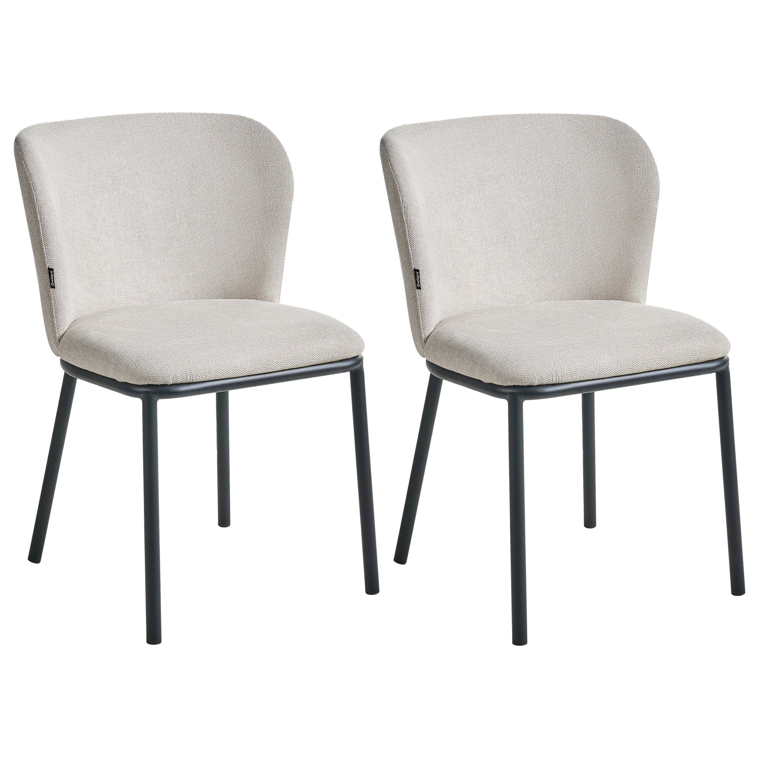 Ruokatuolisetti 2 kpl ARTESIA Kangas Vaaleanbeige