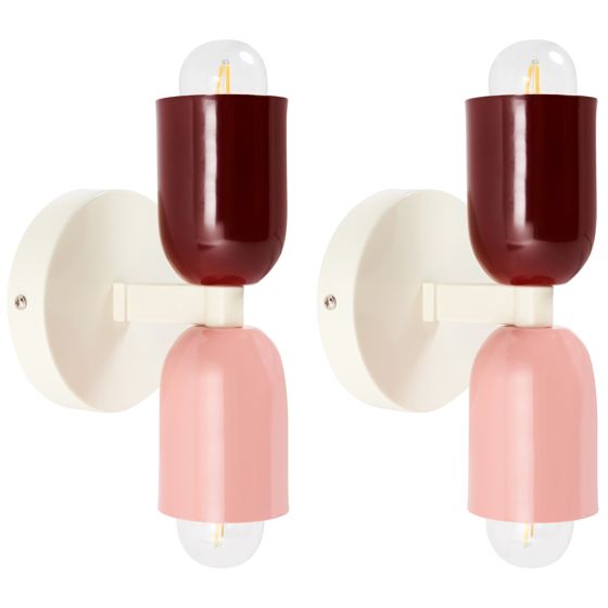 Seinävalaisinsetti 2 kpl TOPI metalli Monivärinen