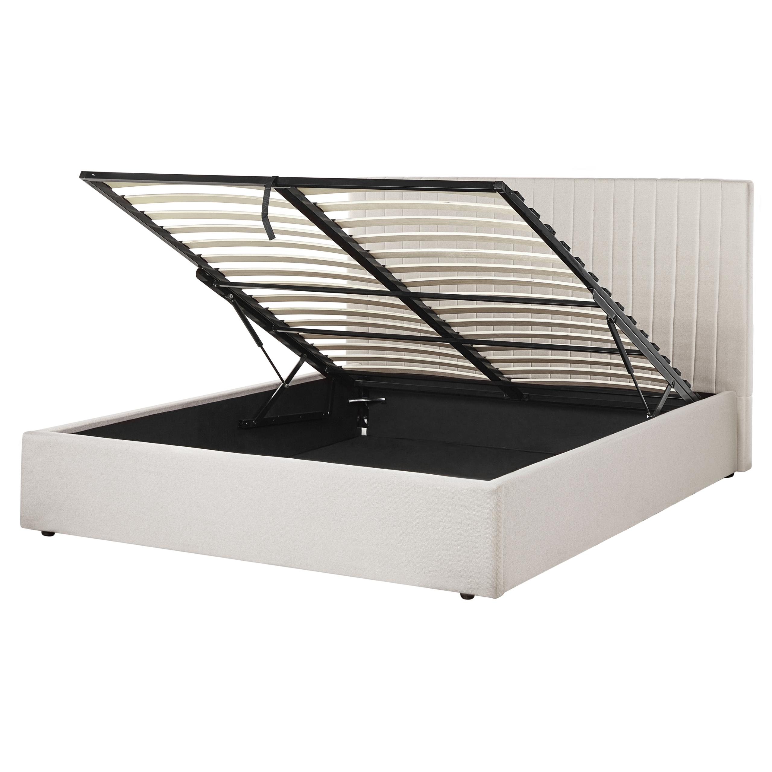 Sänky säilytystilalla kangas VION 160 x 200 cm Beige